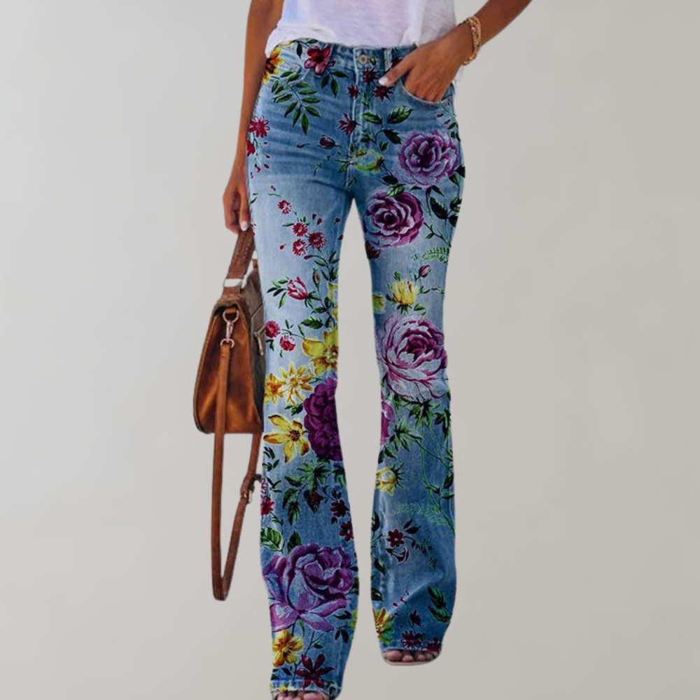 Teresa | Women's Flared Trousers-Metro Lane Plaza