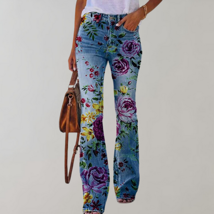 Teresa | Women's Flared Trousers-Metro Lane Plaza