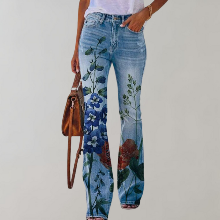 Teresa | Women's Flared Trousers-Metro Lane Plaza