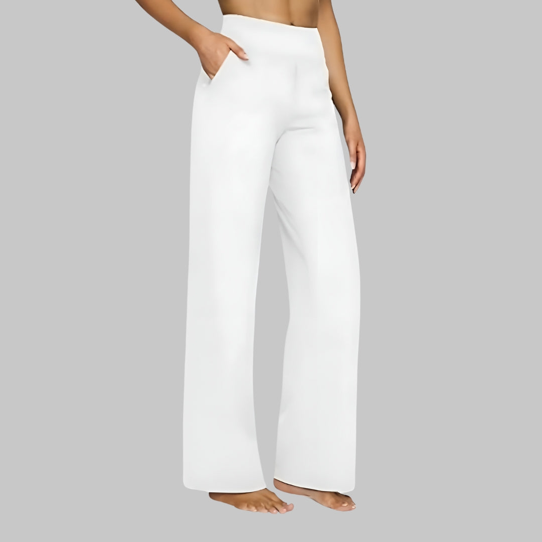 Emma | Women's Comfortable High-Waist Stretch Trousers-Metro Lane Plaza