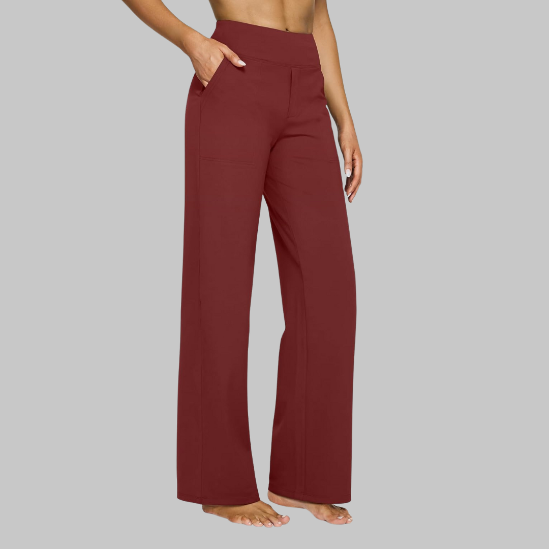 Emma | Women's Comfortable High-Waist Stretch Trousers-Metro Lane Plaza