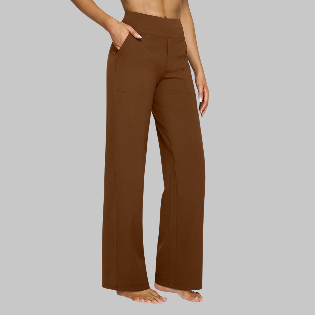 Emma | Women's Comfortable High-Waist Stretch Trousers-Metro Lane Plaza