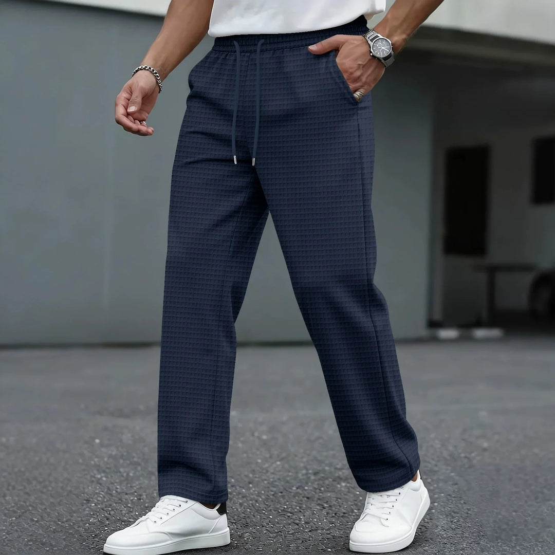 Koa | Men's Lightweight Checkered Leisure Pants-Metro Lane Plaza