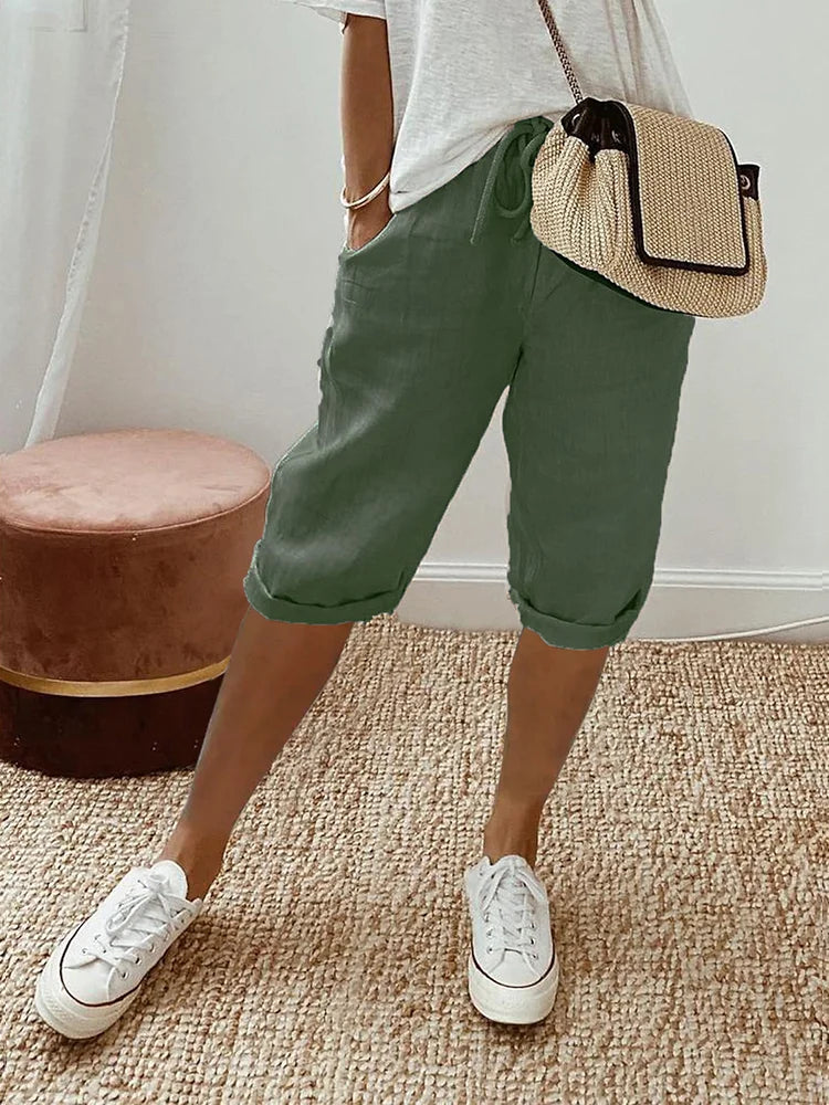 Greta | Women's Lightweight Summer Trousers-Metro Lane Plaza