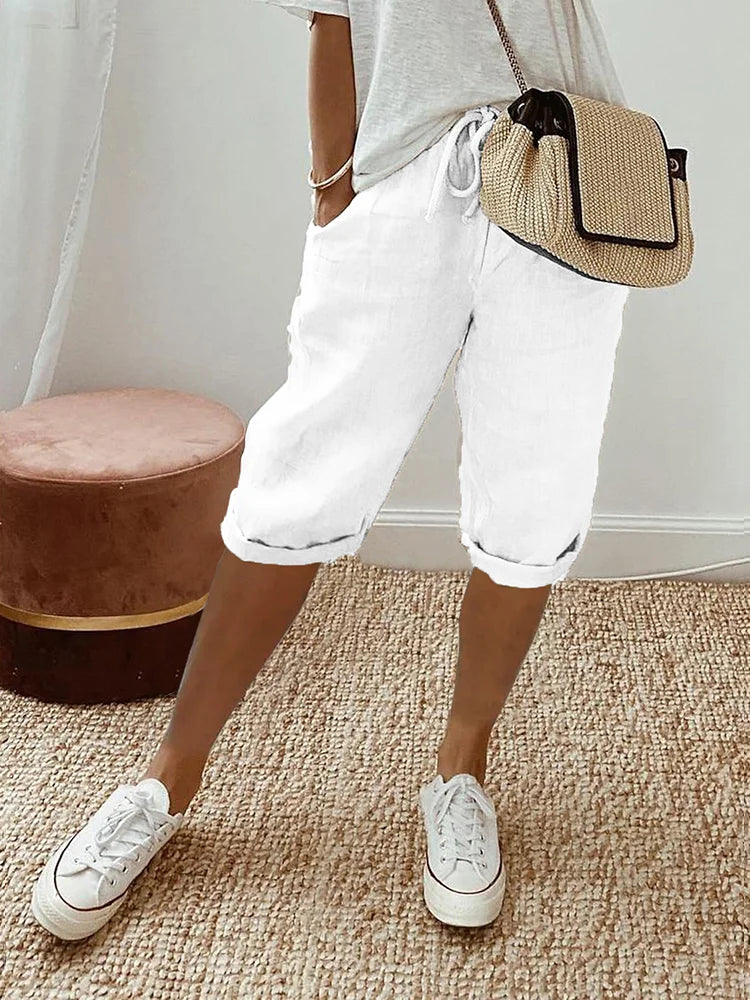 Greta | Women's Lightweight Summer Trousers-Metro Lane Plaza