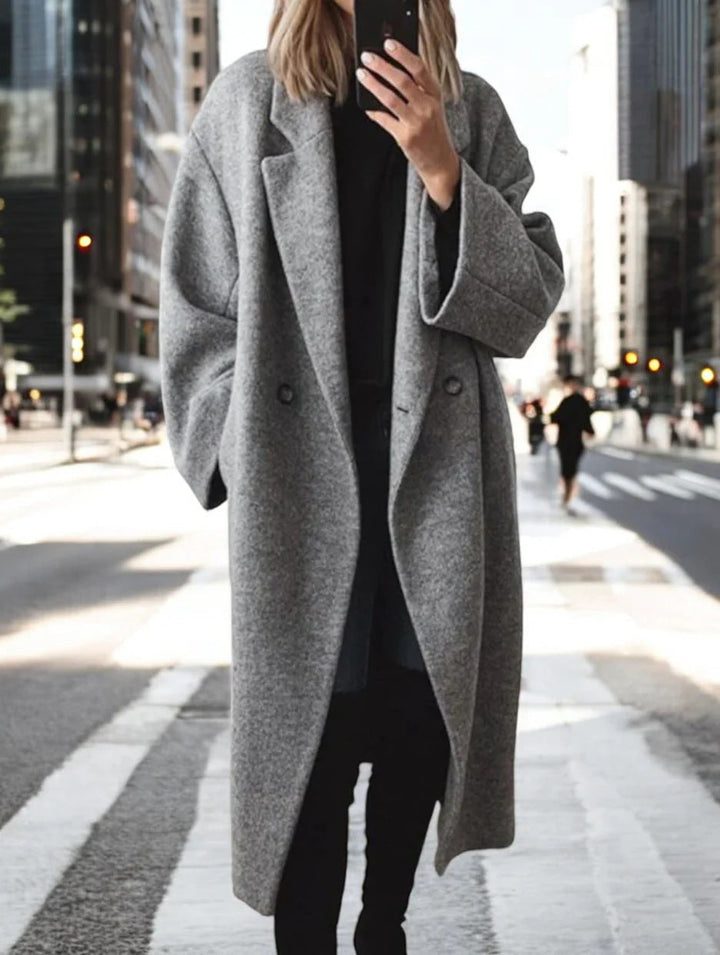 Sara | Women's Elegant Oversized Wool Coat for Comfort-Metro Lane Plaza