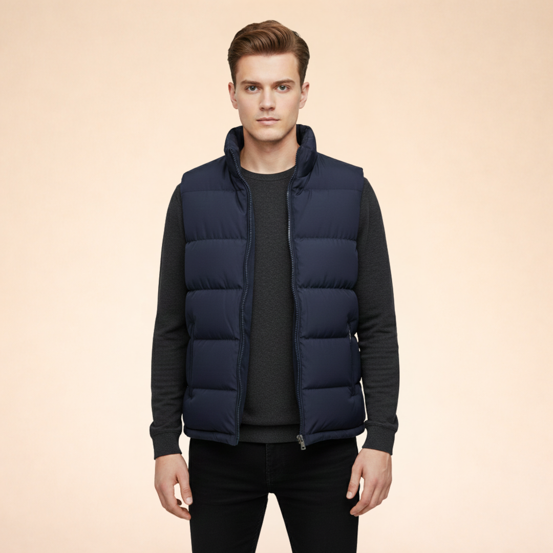 Finley | Men's Lightweight Padded Vest-Metro Lane Plaza