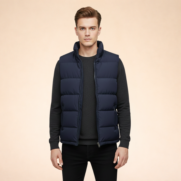 Finley | Men's Lightweight Padded Vest-Metro Lane Plaza