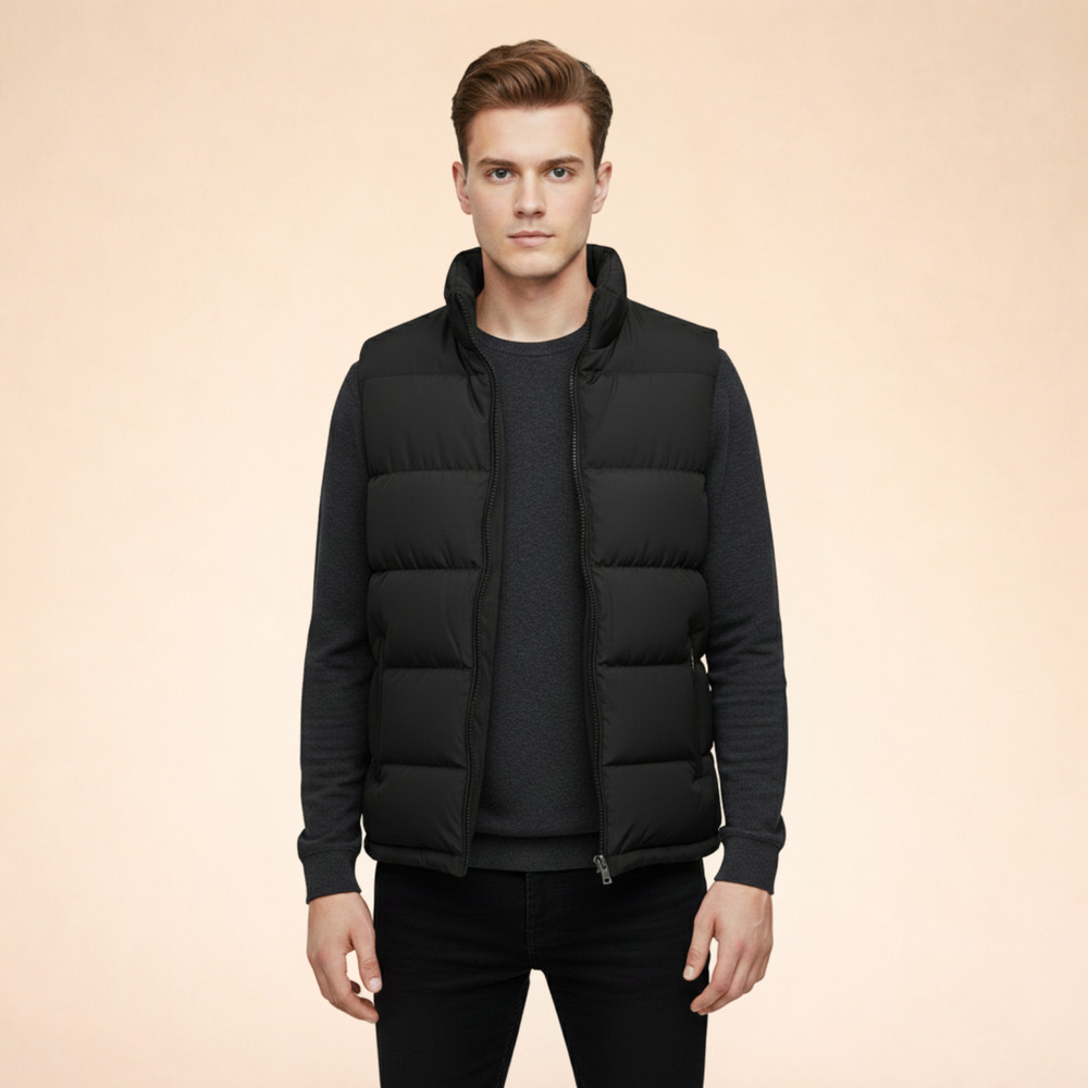 Finley | Men's Lightweight Padded Vest-Metro Lane Plaza