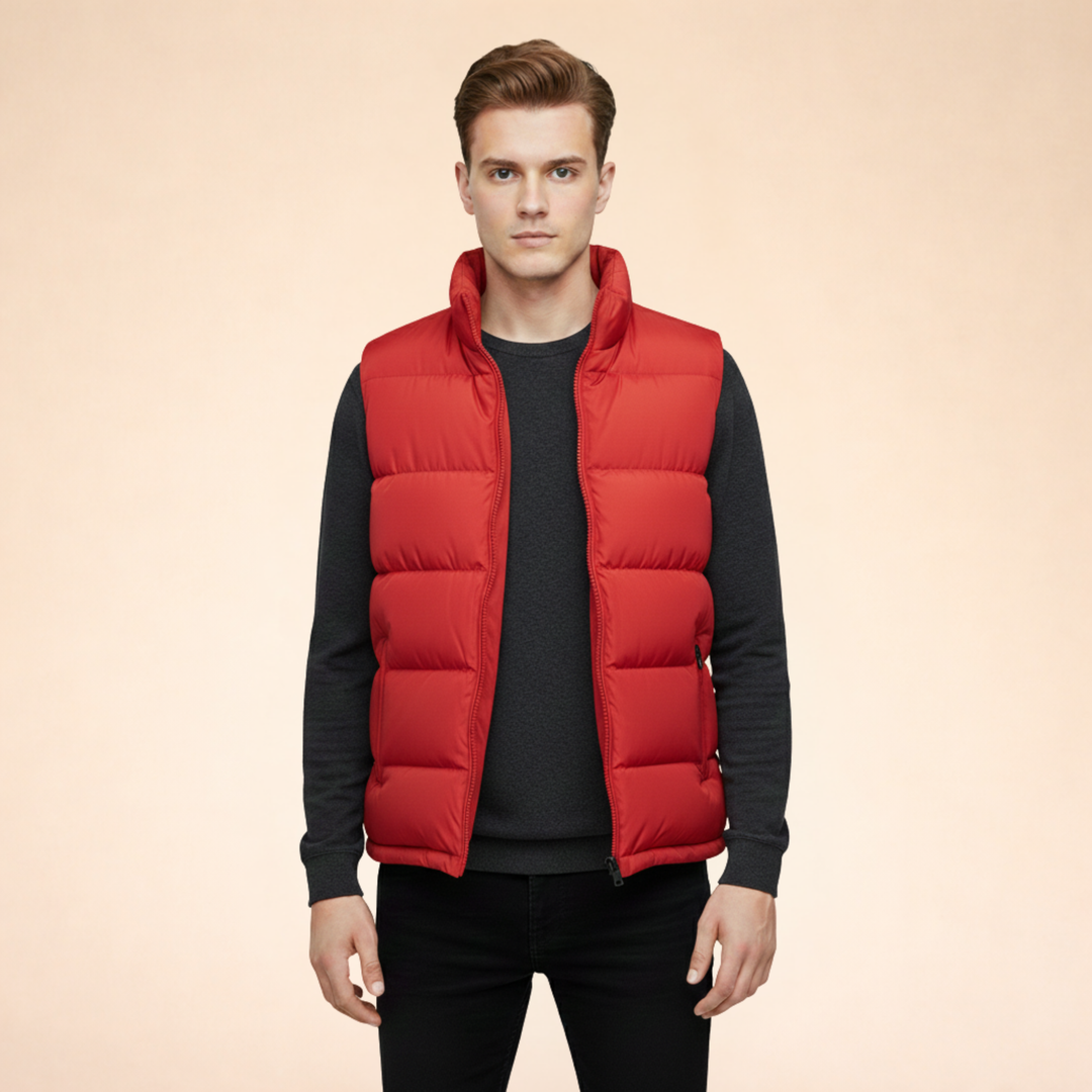 Finley | Men's Lightweight Padded Vest-Metro Lane Plaza