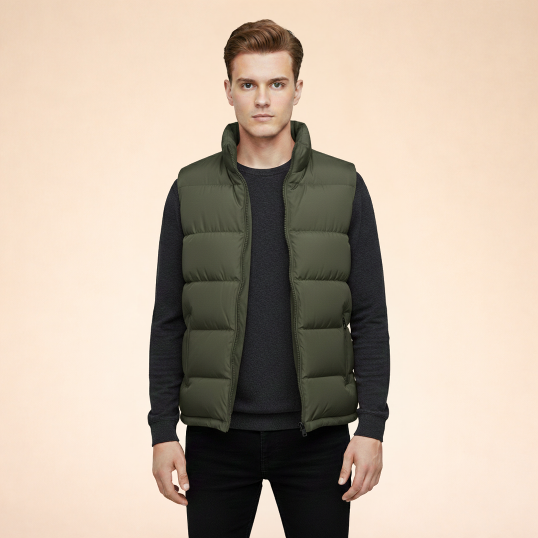 Finley | Men's Lightweight Padded Vest-Metro Lane Plaza