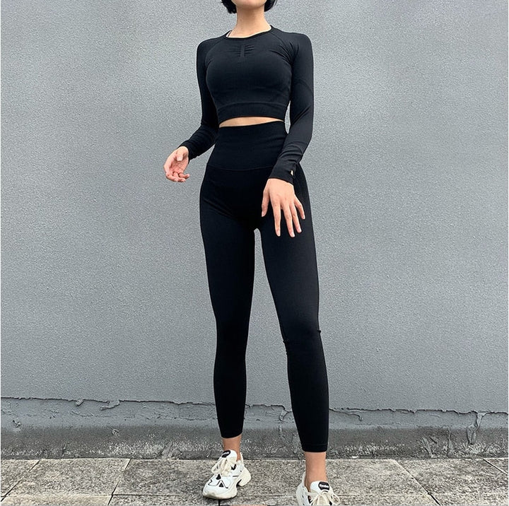 Lainey | Women's Seamless Yoga and Sport Set-Metro Lane Plaza