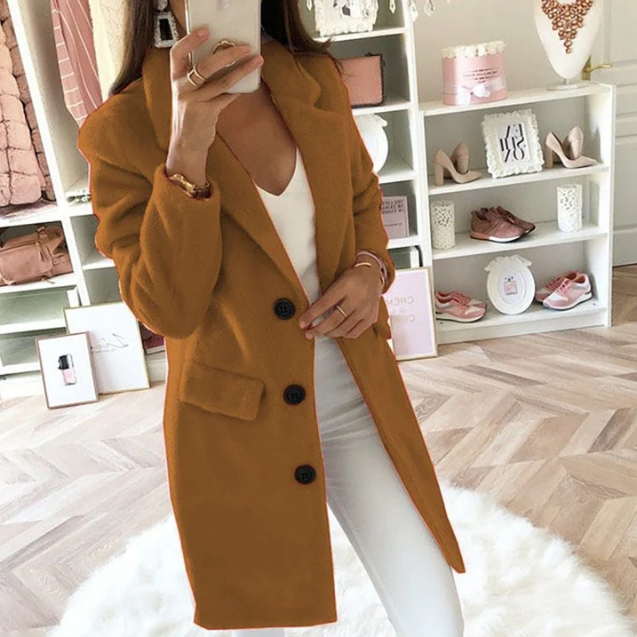 Sophia | Women's Elegant Casual Long Blazer-Metro Lane Plaza