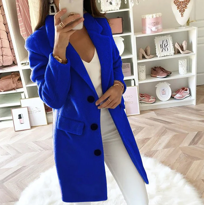 Sophia | Women's Elegant Casual Long Blazer-Metro Lane Plaza