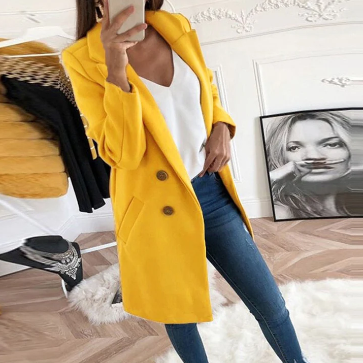 Sophia | Women's Elegant Casual Long Blazer-Metro Lane Plaza