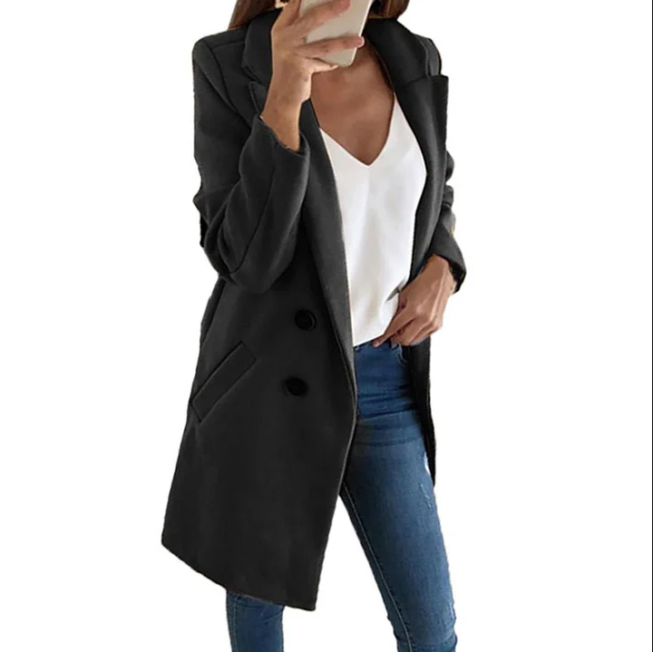 Sophia | Women's Elegant Casual Long Blazer-Metro Lane Plaza