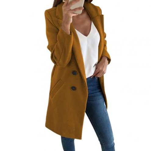 Sophia | Women's Elegant Casual Long Blazer-Metro Lane Plaza