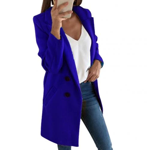 Sophia | Women's Elegant Casual Long Blazer-Metro Lane Plaza