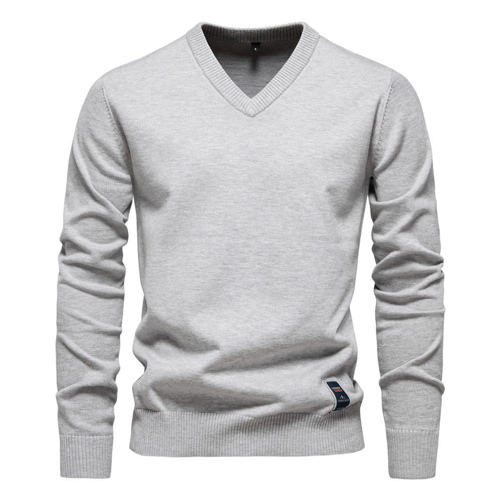 Ethan | Men's Stylish Comfortable V-Neck Sweater-Metro Lane Plaza