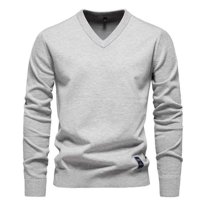 Ethan | Men's Stylish Comfortable V-Neck Sweater-Metro Lane Plaza