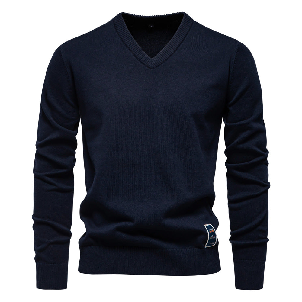 Ethan | Men's Stylish Comfortable V-Neck Sweater-Metro Lane Plaza