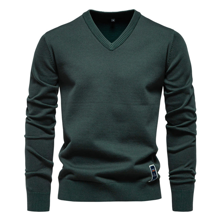 Ethan | Men's Stylish Comfortable V-Neck Sweater-Metro Lane Plaza