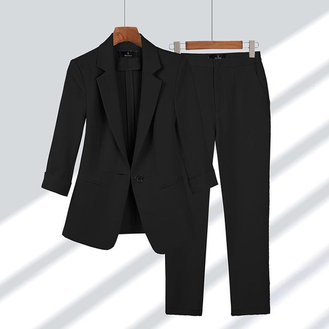 Mila | Women's Elegant Modern Blazer Set-Metro Lane Plaza