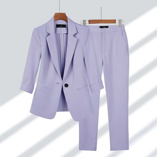 Mila | Women's Elegant Modern Blazer Set-Metro Lane Plaza