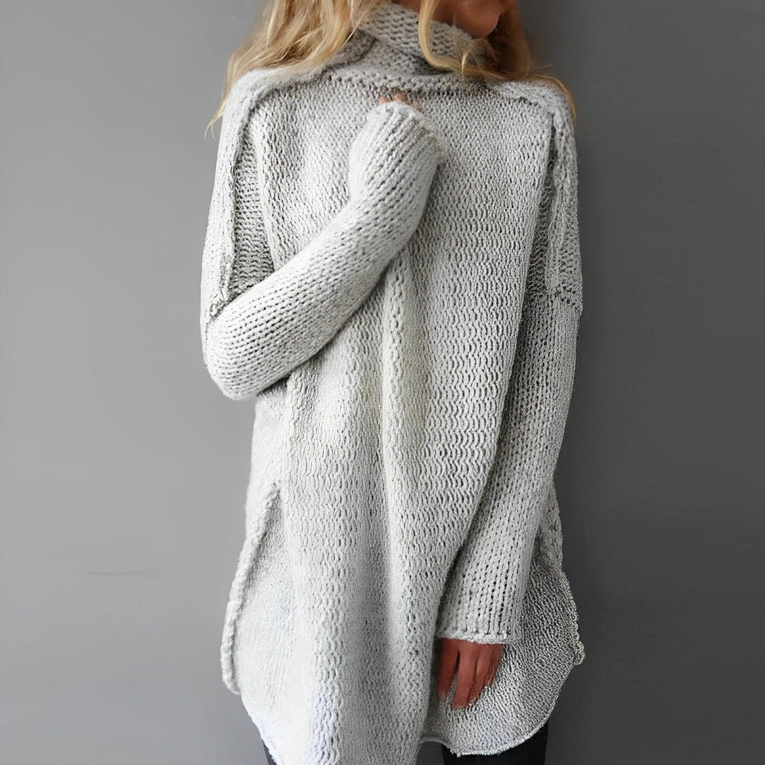 Women's Cozy Oversized Turtleneck Knit Sweater