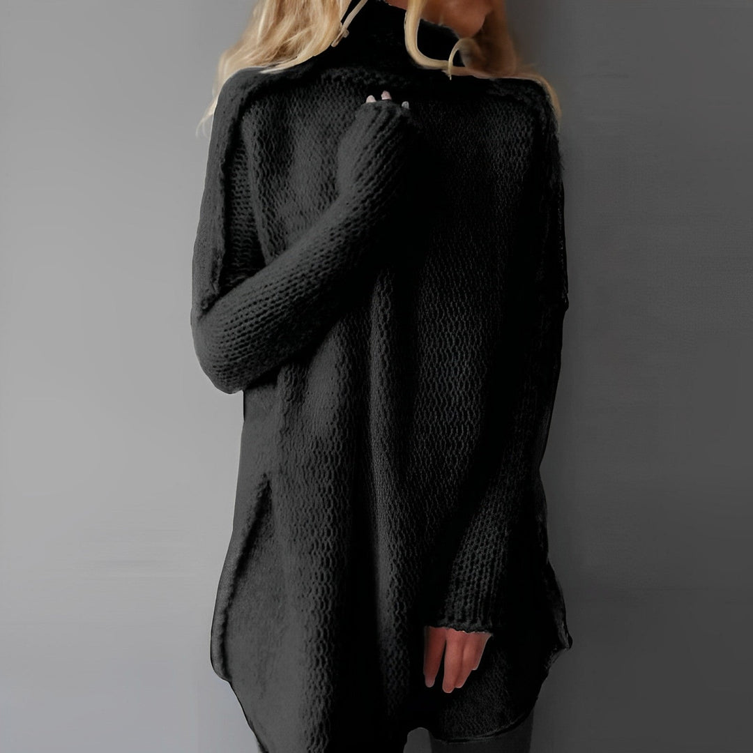 Women's Cozy Oversized Turtleneck Knit Sweater