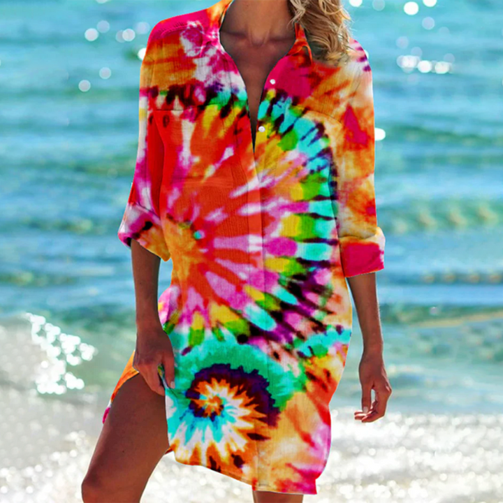 Freya | Women's Colorful and Breezy Summer Shirt-Metro Lane Plaza