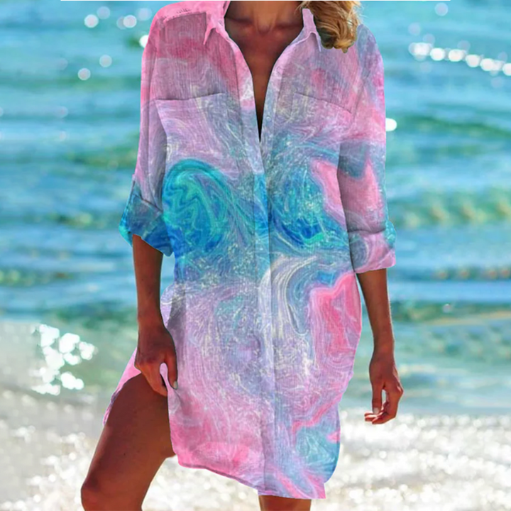 Freya | Women's Colorful and Breezy Summer Shirt-Metro Lane Plaza