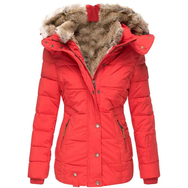 Luxe geïsoleerde winterjas van imitatiebont voor dames