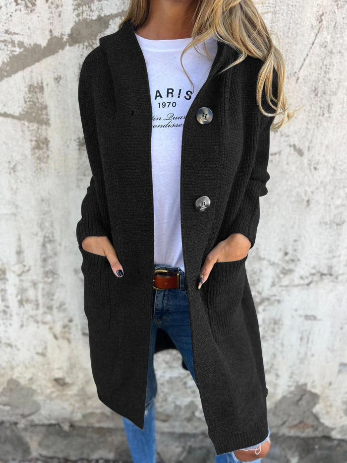 Nora | Women's Cozy Elegant Long Knit Cardigan-Metro Lane Plaza
