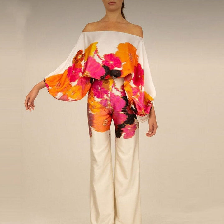 Women's Luxurious Silk Blouse and Pants Set - Ultra Comfortable Outfit-Metro Lane Plaza