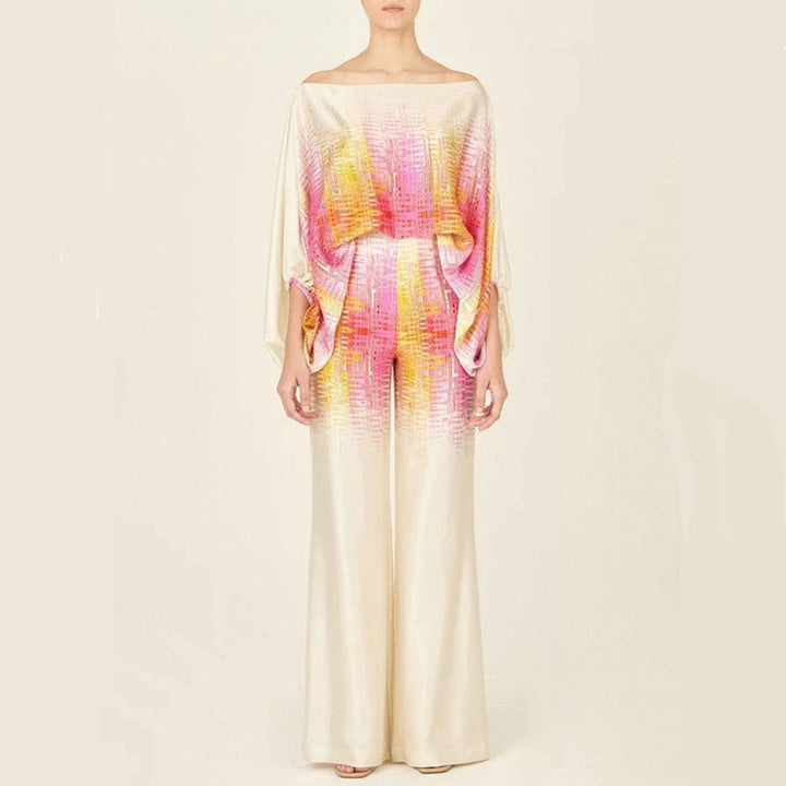 Women's Luxurious Silk Blouse and Pants Set - Ultra Comfortable Outfit-Metro Lane Plaza
