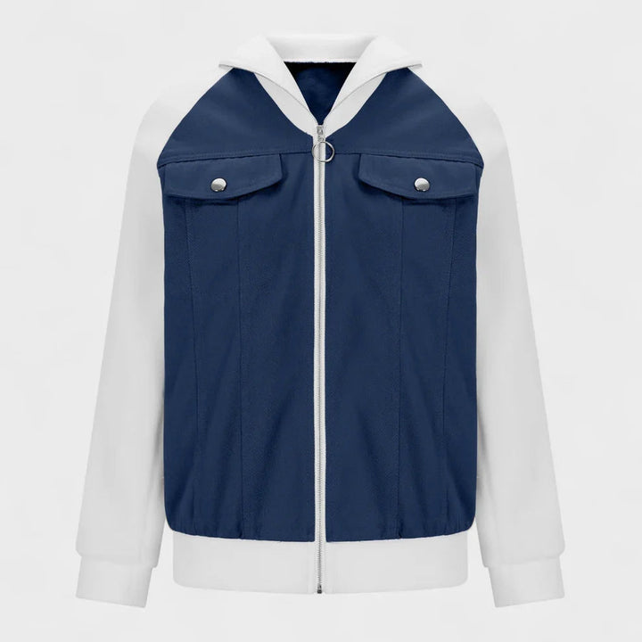 Rose | Women's Cozy Denim Sherpa Jacket-Metro Lane Plaza