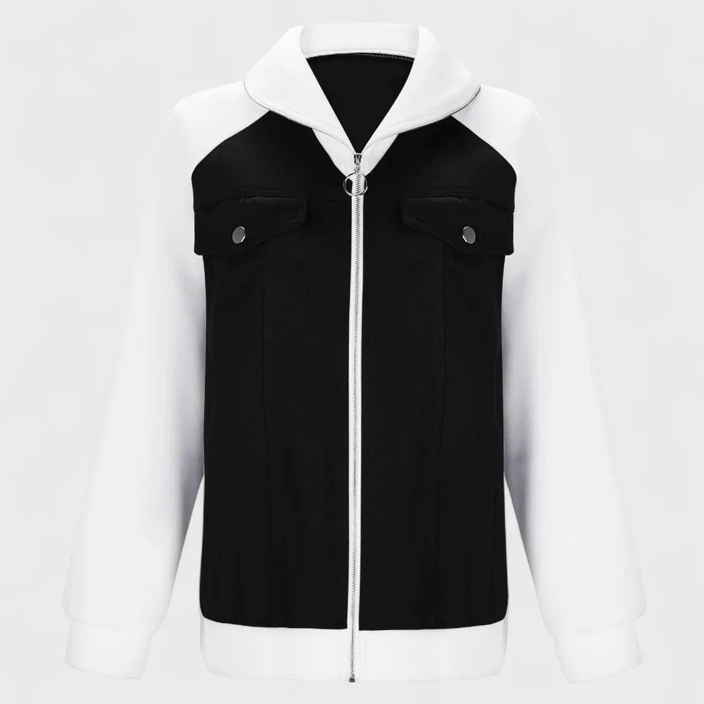 Rose | Women's Cozy Denim Sherpa Jacket-Metro Lane Plaza