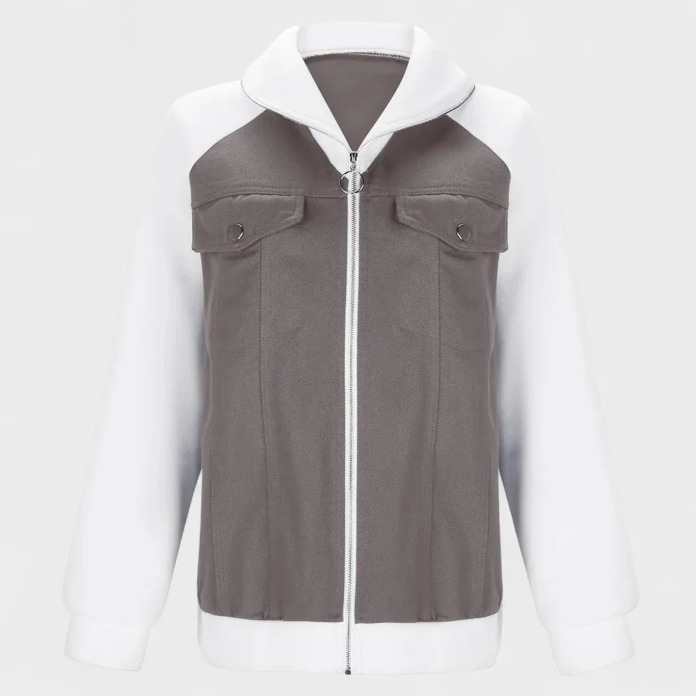 Rose | Women's Cozy Denim Sherpa Jacket-Metro Lane Plaza