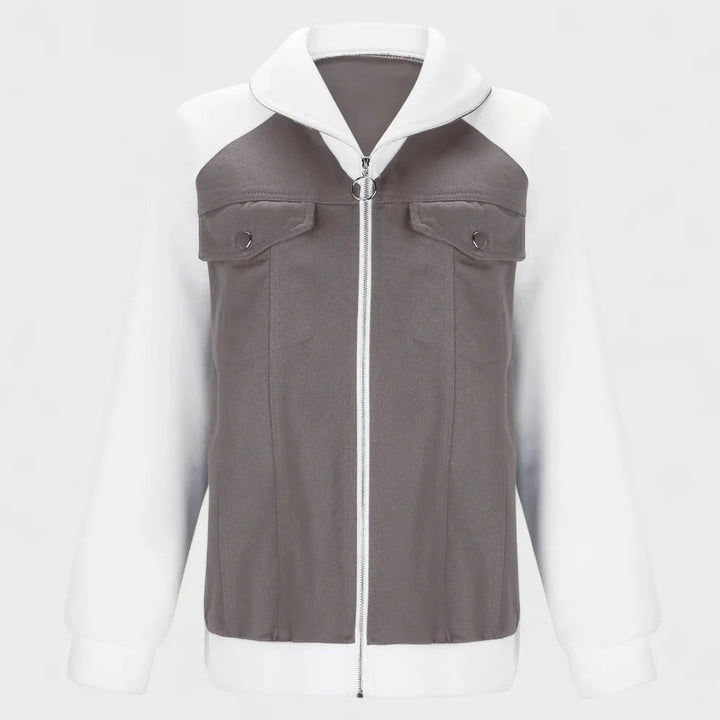 Rose | Women's Cozy Denim Sherpa Jacket-Metro Lane Plaza