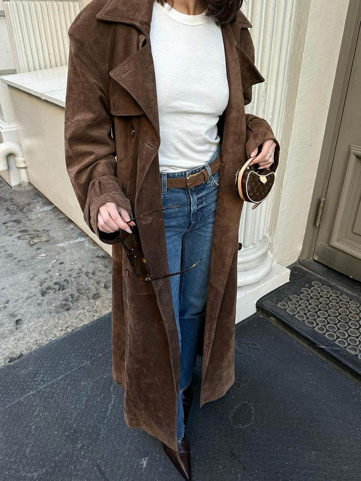 Livia | Women's Elegant Warm Stylish Trench Coat-Metro Lane Plaza