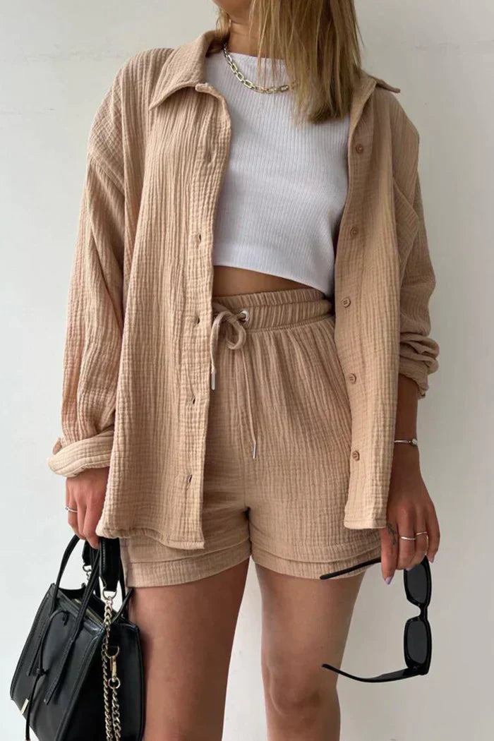 Evelyn | Women's Summer Lounge Set-Metro Lane Plaza
