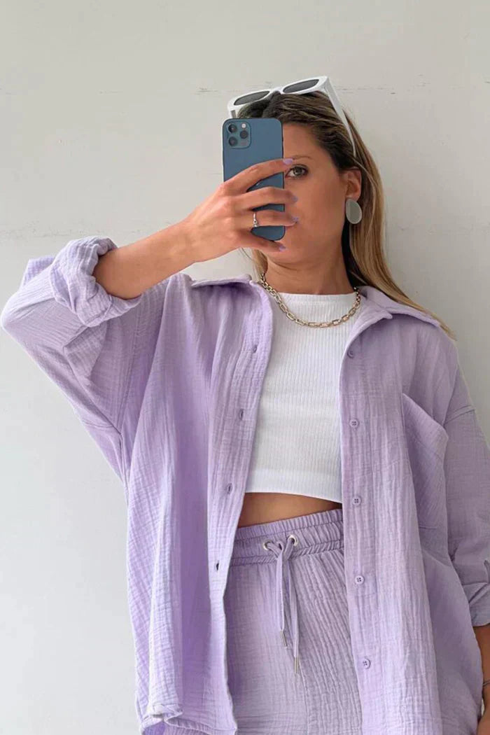 Evelyn | Women's Summer Lounge Set-Metro Lane Plaza