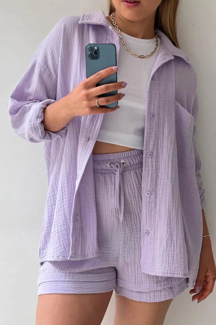 Evelyn | Women's Summer Lounge Set-Metro Lane Plaza