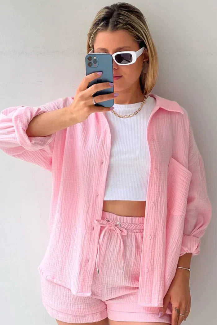 Evelyn | Women's Summer Lounge Set-Metro Lane Plaza