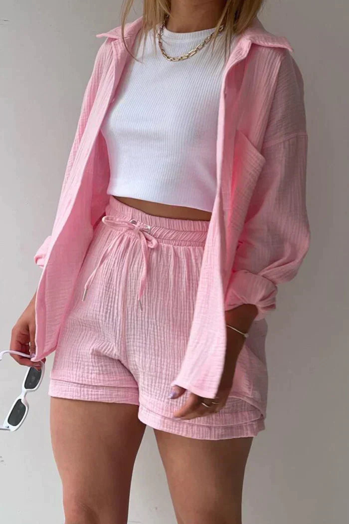 Evelyn | Women's Summer Lounge Set-Metro Lane Plaza