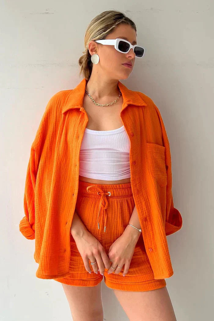 Evelyn | Women's Summer Lounge Set-Metro Lane Plaza
