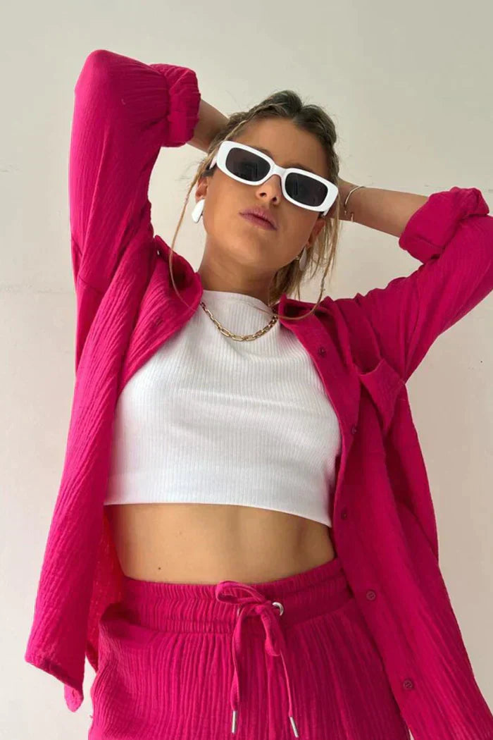 Evelyn | Women's Summer Lounge Set-Metro Lane Plaza