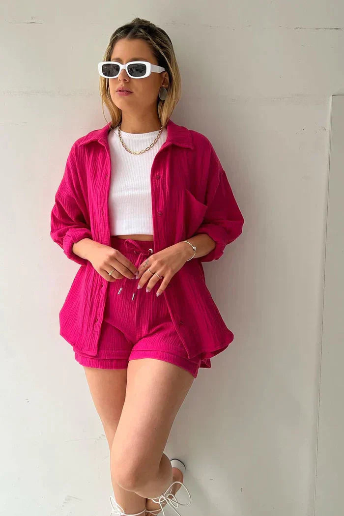 Evelyn | Women's Summer Lounge Set-Metro Lane Plaza