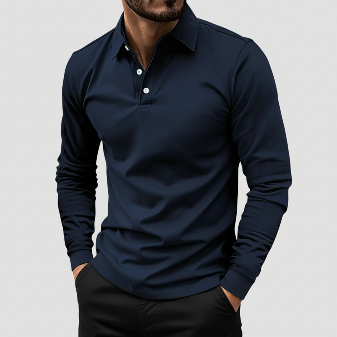 James | Men's Long Sleeve Polo Shirt